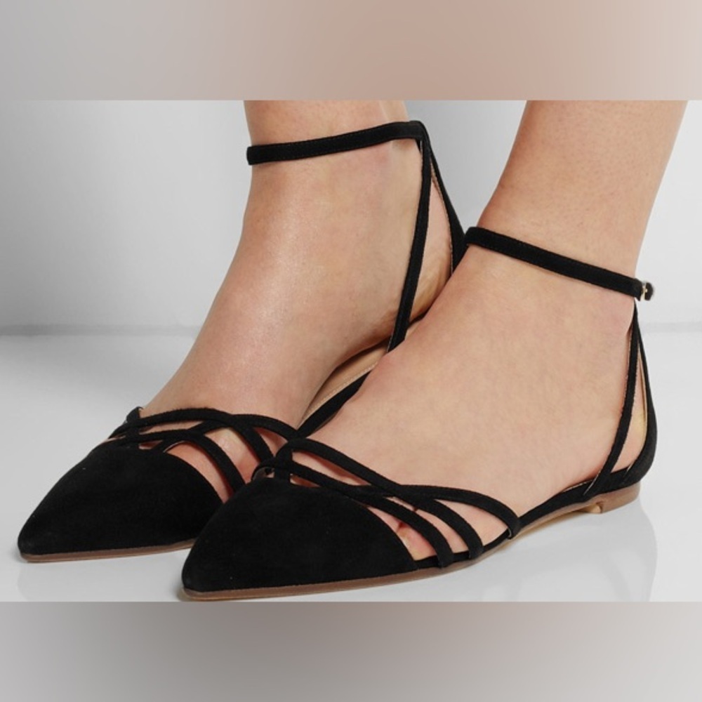 J.Crew Audrey Suede Black Flats